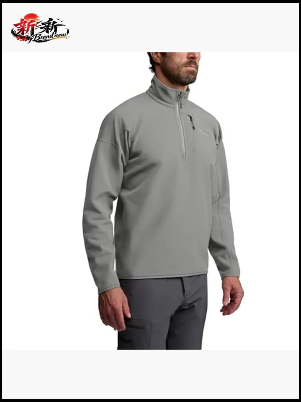 Durable Stretch Fleece 1/4 Zip Pullover for Men Activewear
